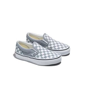 Little Kids Classic Slip-On Checkerboard Shoe- Brand new in box- Gray